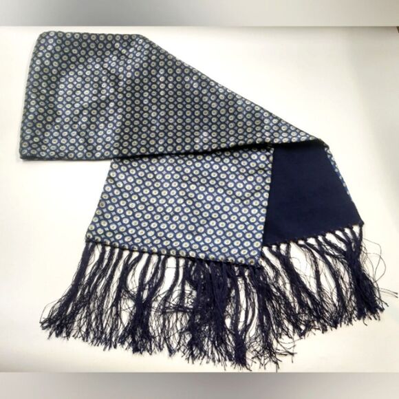 Satin Reversible Long Fringe Formal Scarf Men's - Picture 14 of 14